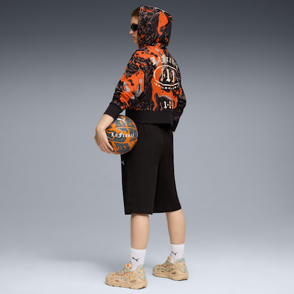 HOOPS x LAFRANCÉ HEEM Era Crop Zip Women's Hoodie, Orange Glo-AOP, extralarge-IND
