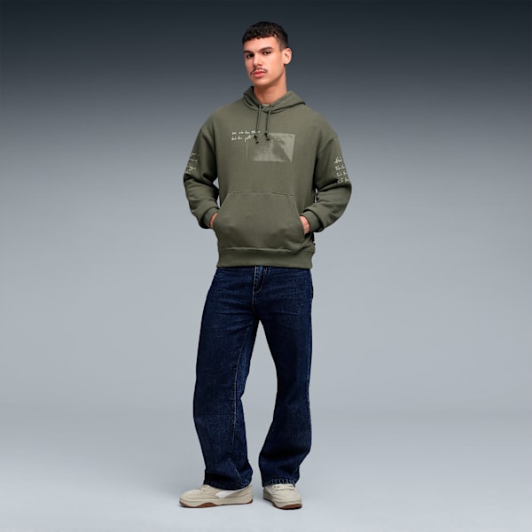 House of Graphics Men's Relaxed Fit Hoodie, Loden Green, extralarge-IND