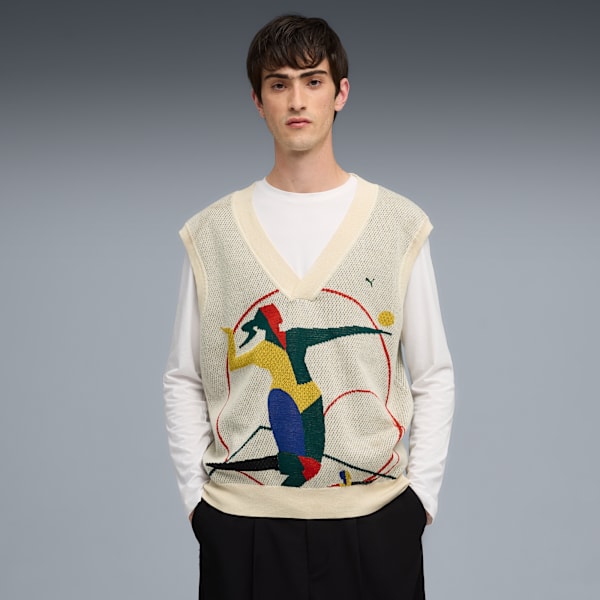 Knit Vest Men, Alpine Snow, extralarge