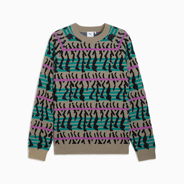 Special Items Men's Knit Crew Sweater, Ice Coffee-AOP, extralarge-IND