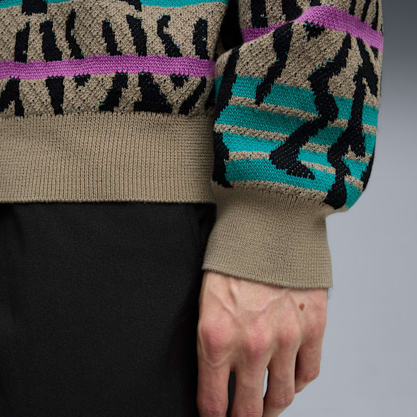 Special Items Men's Knit Crew Sweater, Ice Coffee-AOP, extralarge-IND