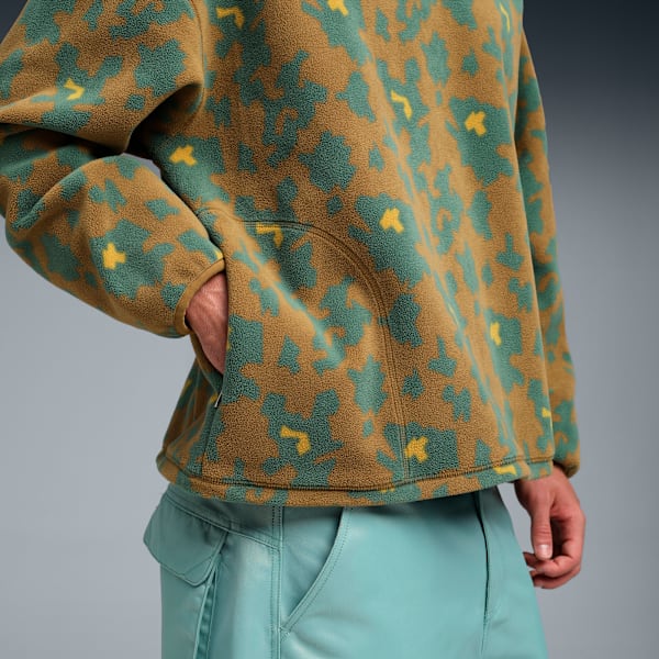 Men's All-Over-Print Fleece Hoodie, Light Moss-AOP, extralarge-IND