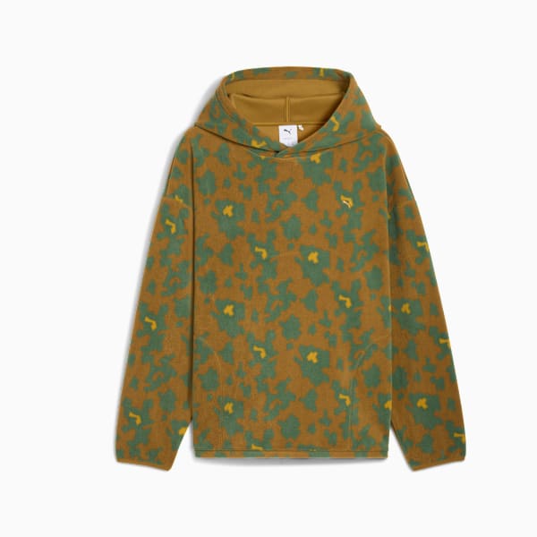 AOP Fleece Hoodie Men, Light Moss-AOP, extralarge
