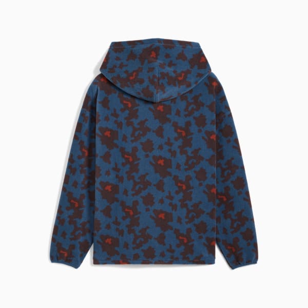AOP Fleece Hoodie Men, Dark Indigo-AOP, extralarge