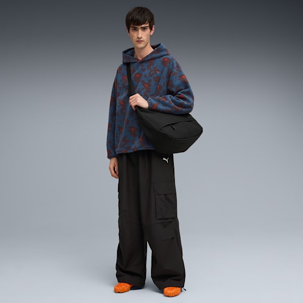 AOP Fleece Hoodie Men, Dark Indigo-AOP, extralarge