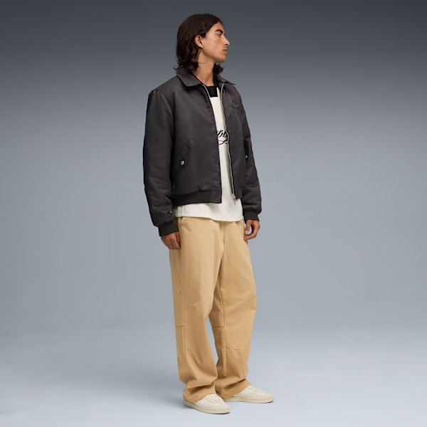 PUMA x REPRESENT Men's Padded Bomber Jacket, Flat Dark Gray, extralarge-IND