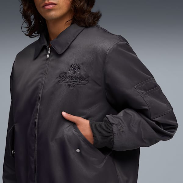 PUMA x REPRESENT Men's Padded Bomber Jacket, Flat Dark Gray, extralarge-IND
