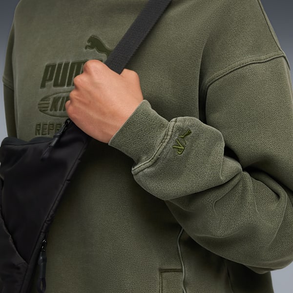 PUMA x REPRESENT Men's Oversized Hoodie, Night Pine, extralarge