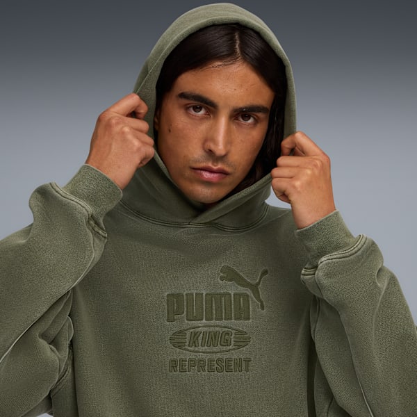 PUMA x REPRESENT Men's Oversized Hoodie, Night Pine, extralarge
