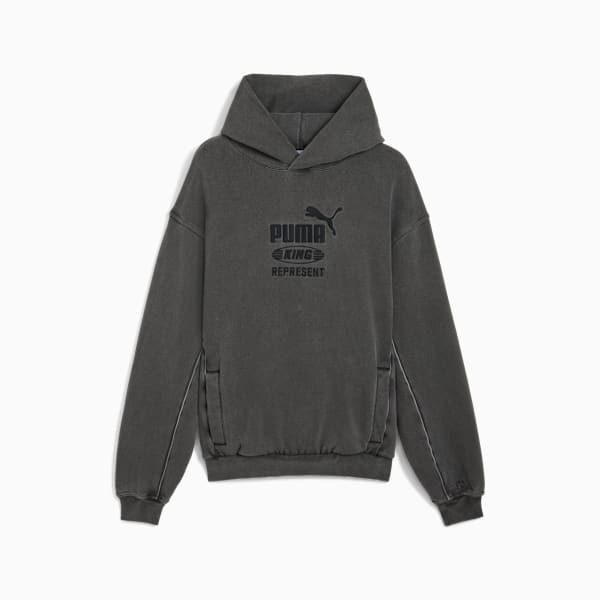 PUMA x REPRESENT Men's Oversized Hoodie, Flat Dark Gray, extralarge
