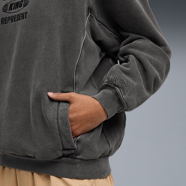 PUMA x REPRESENT Men's Oversized Hoodie, Flat Dark Gray, extralarge-IND