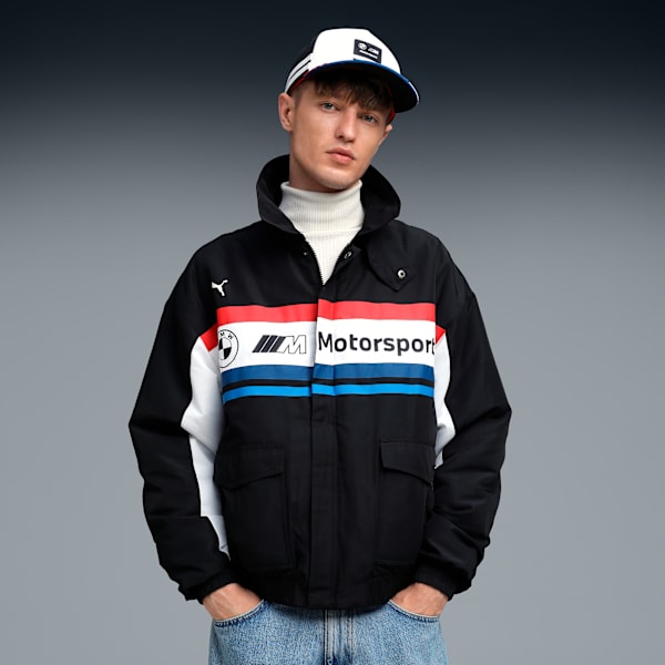 BMW MMS Men's Relaxed Padded Lifestyle Jacket, PUMA Black, extralarge-IND