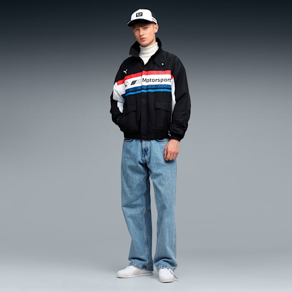 BMW MMS Men's Relaxed Padded Lifestyle Jacket, PUMA Black, extralarge-IND