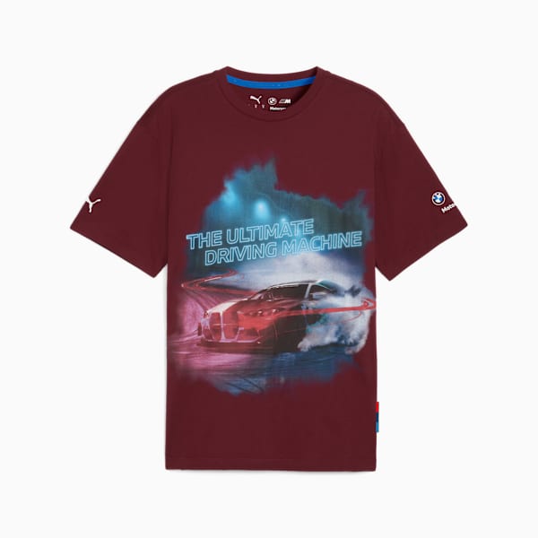 BMW M Motorsport Car Graphic Tee Men, Ruby Shimmer, extralarge