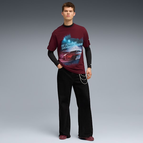 BMW M Motorsport Car Graphic Tee Men, Ruby Shimmer, extralarge