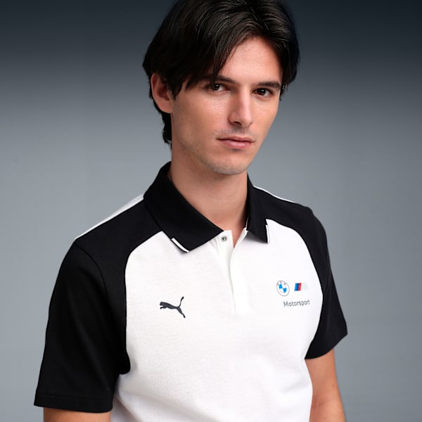 BMW MMS Men's Cotton Regular Fit Polo, PUMA White, extralarge-IND