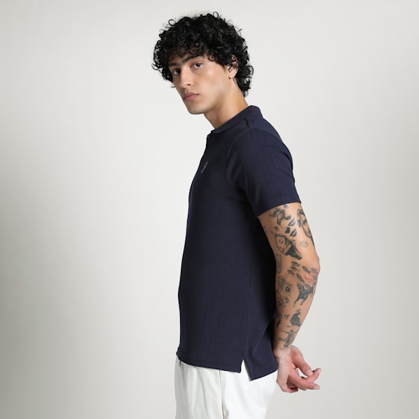 Premium Essentials Ribbed Polo, New Navy, extralarge-IND