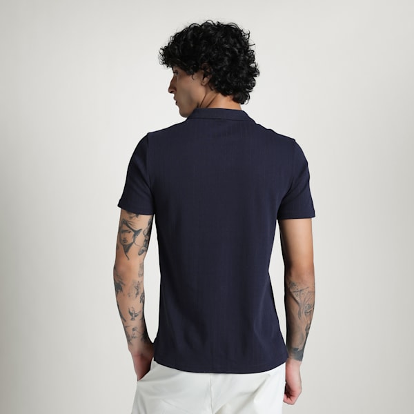Premium Essentials Ribbed Polo, New Navy, extralarge-IND