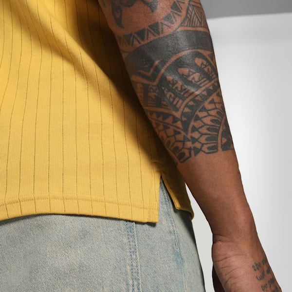 Premium Essentials Ribbed Polo, Archive Gold, extralarge-IND