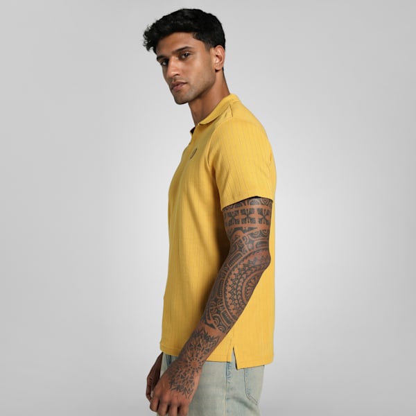 Premium Essentials Ribbed Polo, Archive Gold, extralarge-IND