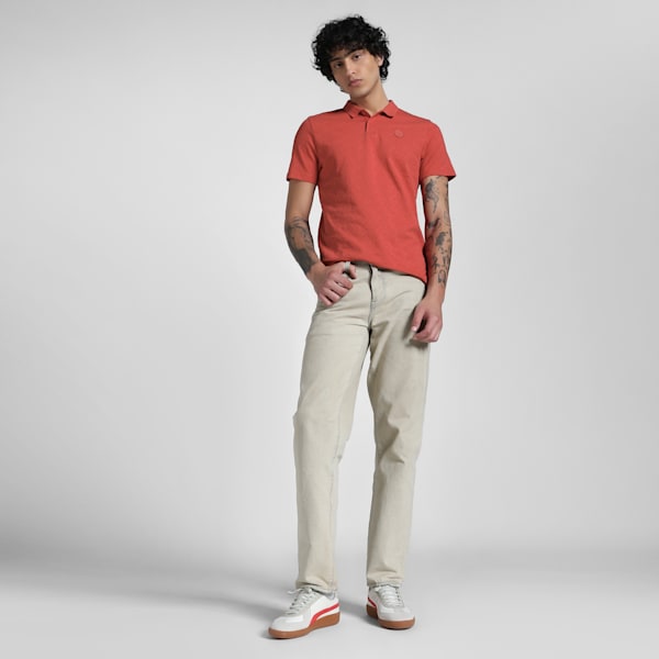 Men's Premium Essential Jacquard Polo, Red Fire, extralarge-IND