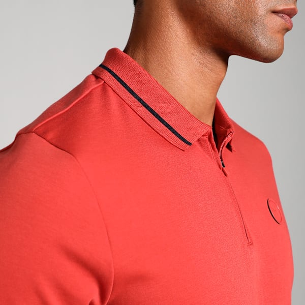 Men's Premium Essential Zippered Polo, Red Fire, extralarge-IND