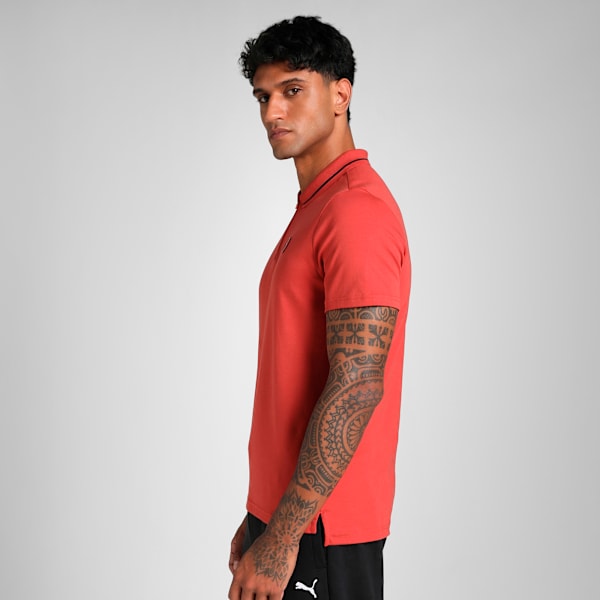 Men's Premium Essential Zippered Polo, Red Fire, extralarge-IND