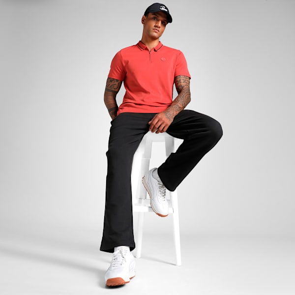Men's Premium Essential Zippered Polo, Red Fire, extralarge-IND
