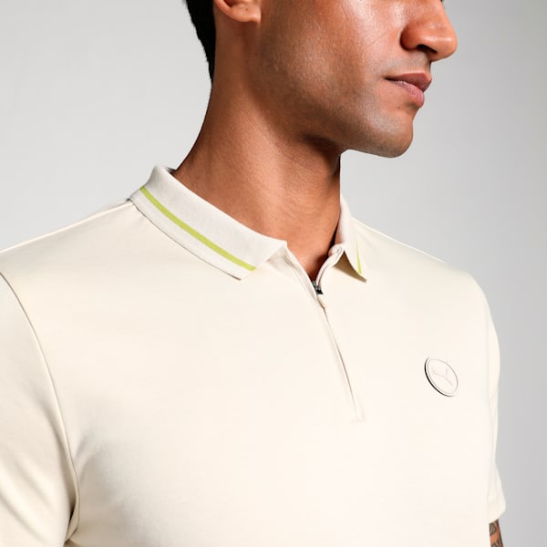 Men's Premium Essential Zippered Polo, Alpine Snow, extralarge-IND
