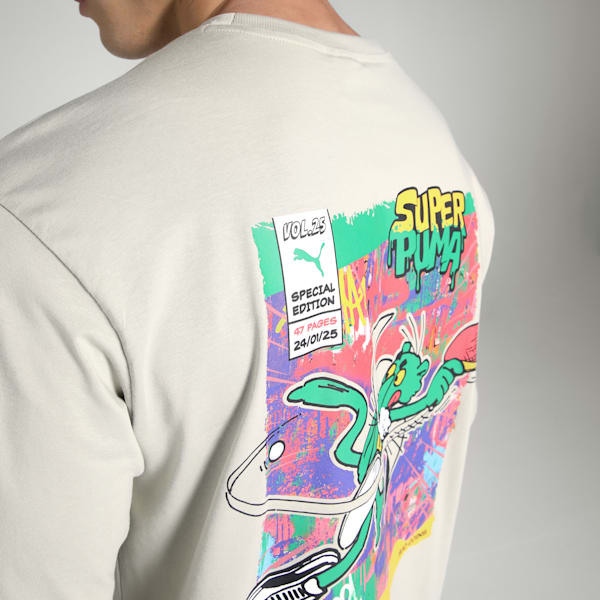 Men's Super Graphic Tee, Desert Dust, extralarge-IND