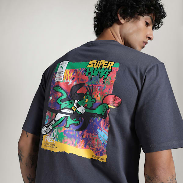Men's Super Graphic Tee, Galactic Gray, extralarge-IND