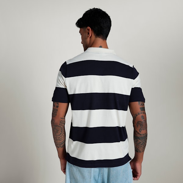 SUPER Men's Striper Polo, Alpine Snow, extralarge-IND