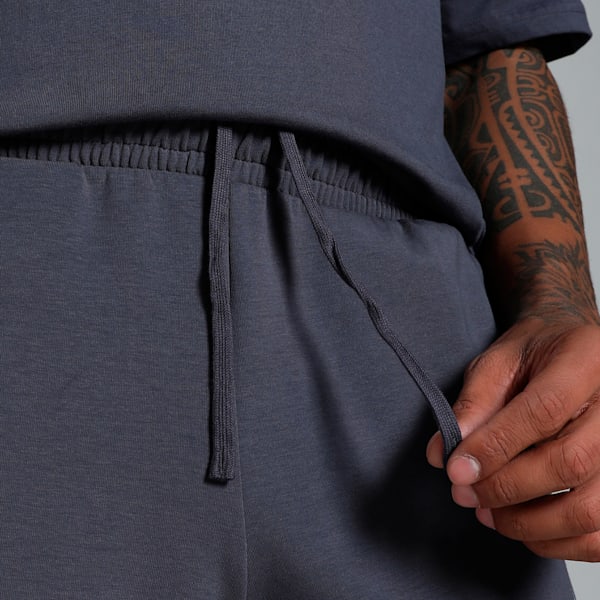SUPER Men's Graphic Knit Shorts, Galactic Gray, extralarge-IND
