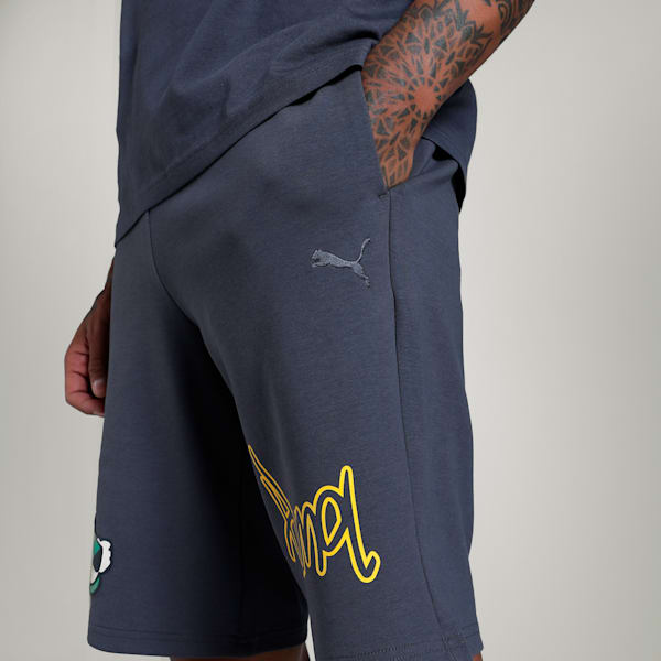 SUPER Men's Graphic Knit Shorts, Galactic Gray, extralarge-IND