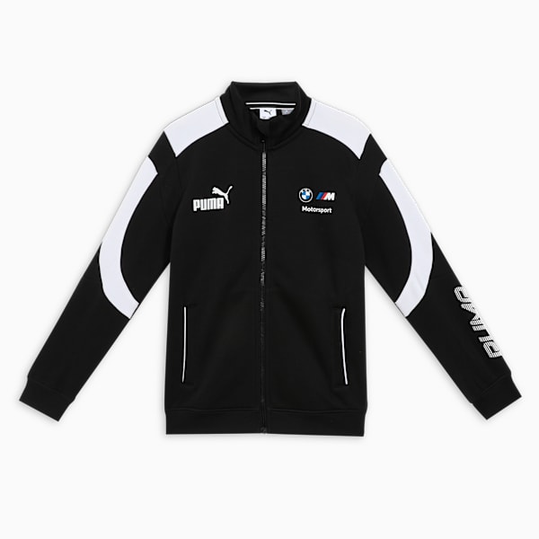 BMW MMS Kids' Colorblock MT7+ Sweat Jacket, PUMA Black, extralarge-IND