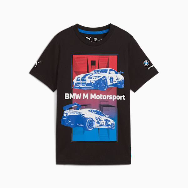 BMW M Motorsport Block Tee Youth, PUMA Black, extralarge