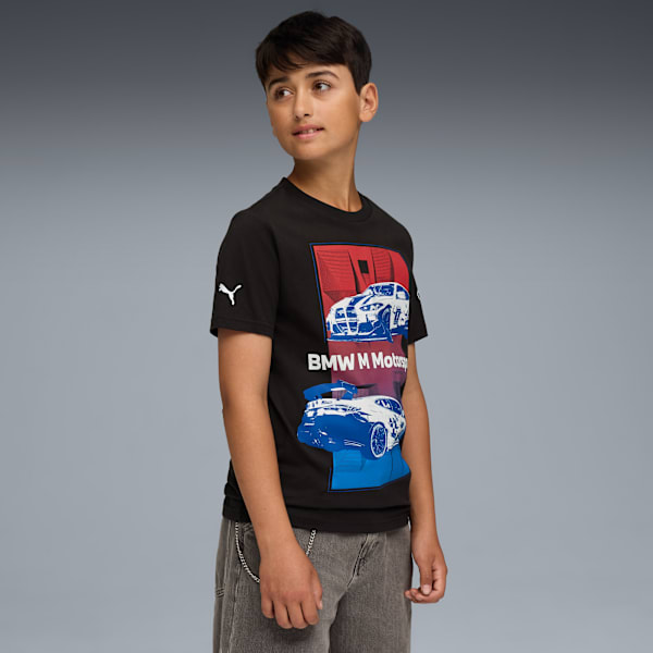 BMW M Motorsport Block Tee Youth, PUMA Black, extralarge