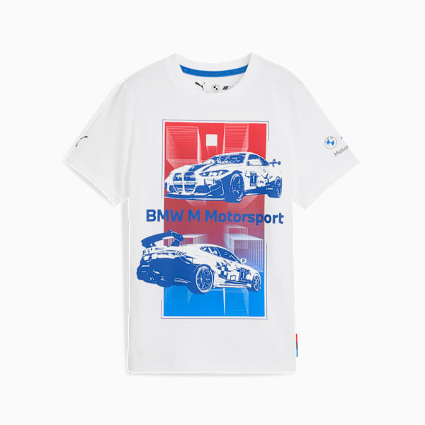 BMW M Motorsport Block Tee Youth, PUMA White, extralarge