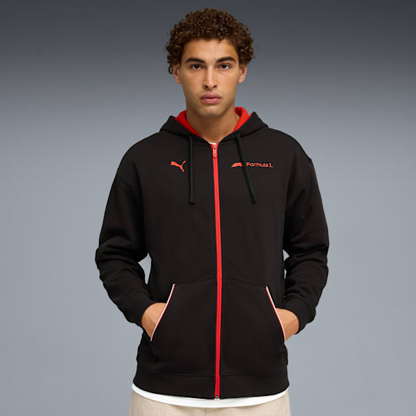 Sudadera con capucha y cremallera para hombre Formula 1® Motorsport Essentials, PUMA Black, extralarge