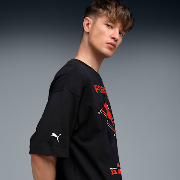 Formula 1 Men's Motorsport Relaxed Graphic T-shirt, PUMA Black, extralarge-IND