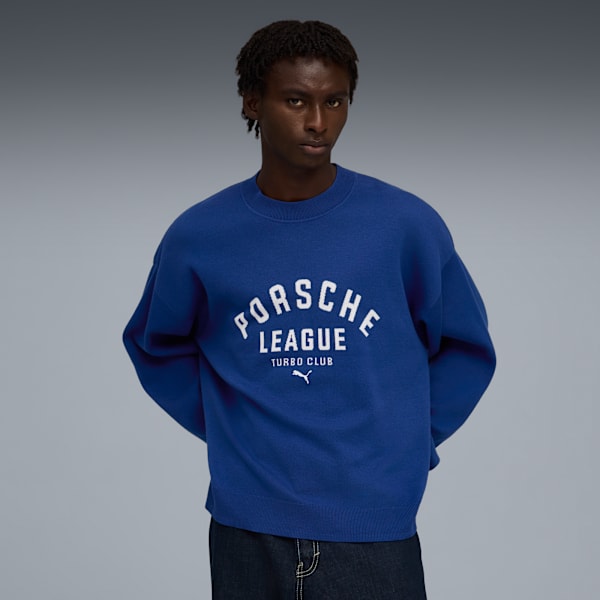 PUMA x PORSCHE LEGACY Lifestyle Knit Crew Neck Men, Clyde Royal, extralarge
