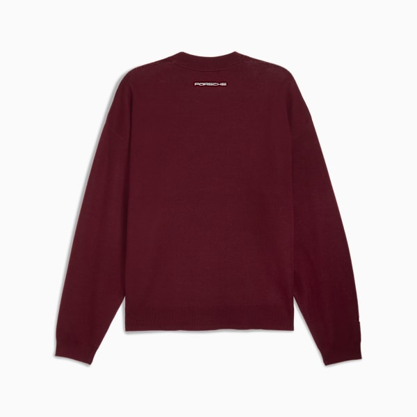 PUMA x PORSCHE LEGACY Lifestyle Knit Crew Neck Men, Ruby Shimmer, extralarge