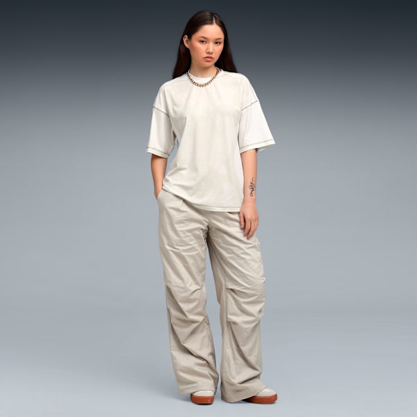 YONA Women's Printed Modal Tee, PUMA White, extralarge-IND