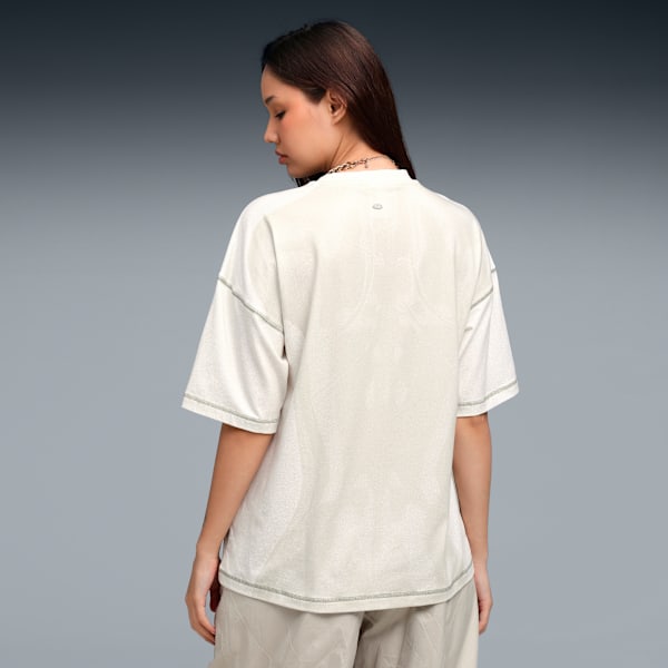 YONA Women's Printed Sleeveless Tee, PUMA White, extralarge-IND