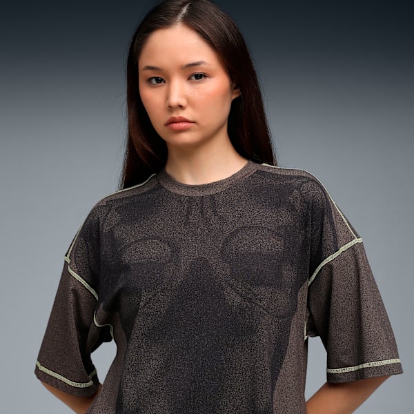YONA Women's Printed Sleeveless Tee, Flat Bronze, extralarge-IND
