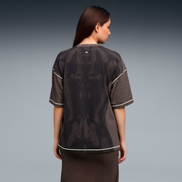 YONA Women's Printed Modal Tee, Flat Bronze, extralarge-IND