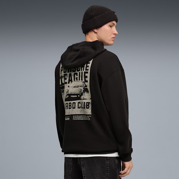 Porsche Legacy Graphic Hoodie Men, PUMA Black, extralarge
