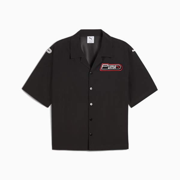 FUTURE.PUMA.ARCHIVE Graphic Boxy Racer Shirt Unisex, PUMA Black, extralarge