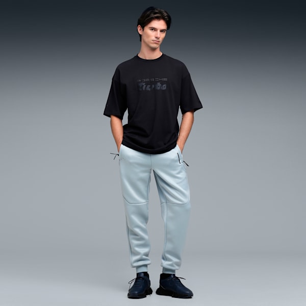 Porsche Legacy Men's Oversized Puff Print Tee, PUMA Black, extralarge-IND