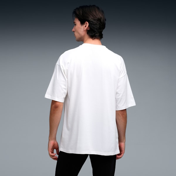 Porsche Legacy Men's Oversized Puff Print Tee, PUMA White, extralarge-IND
